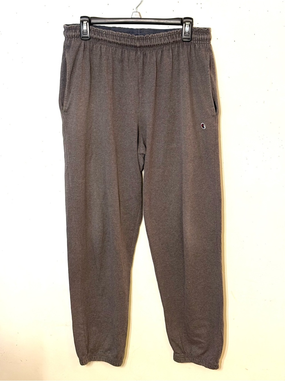 Champion Men's Dark Gray Elastic Waist Joggers. Size L. Fair.